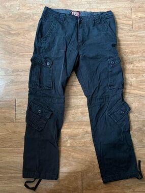 Men's Black Cargo Pants - Durable Utility Style